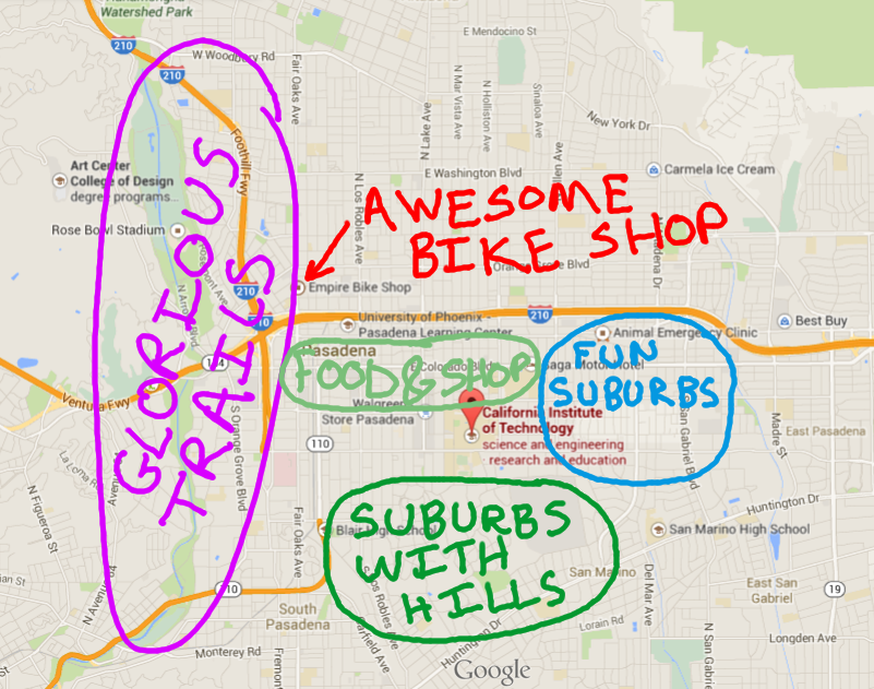 A Sketchy Sketched Map About Biking